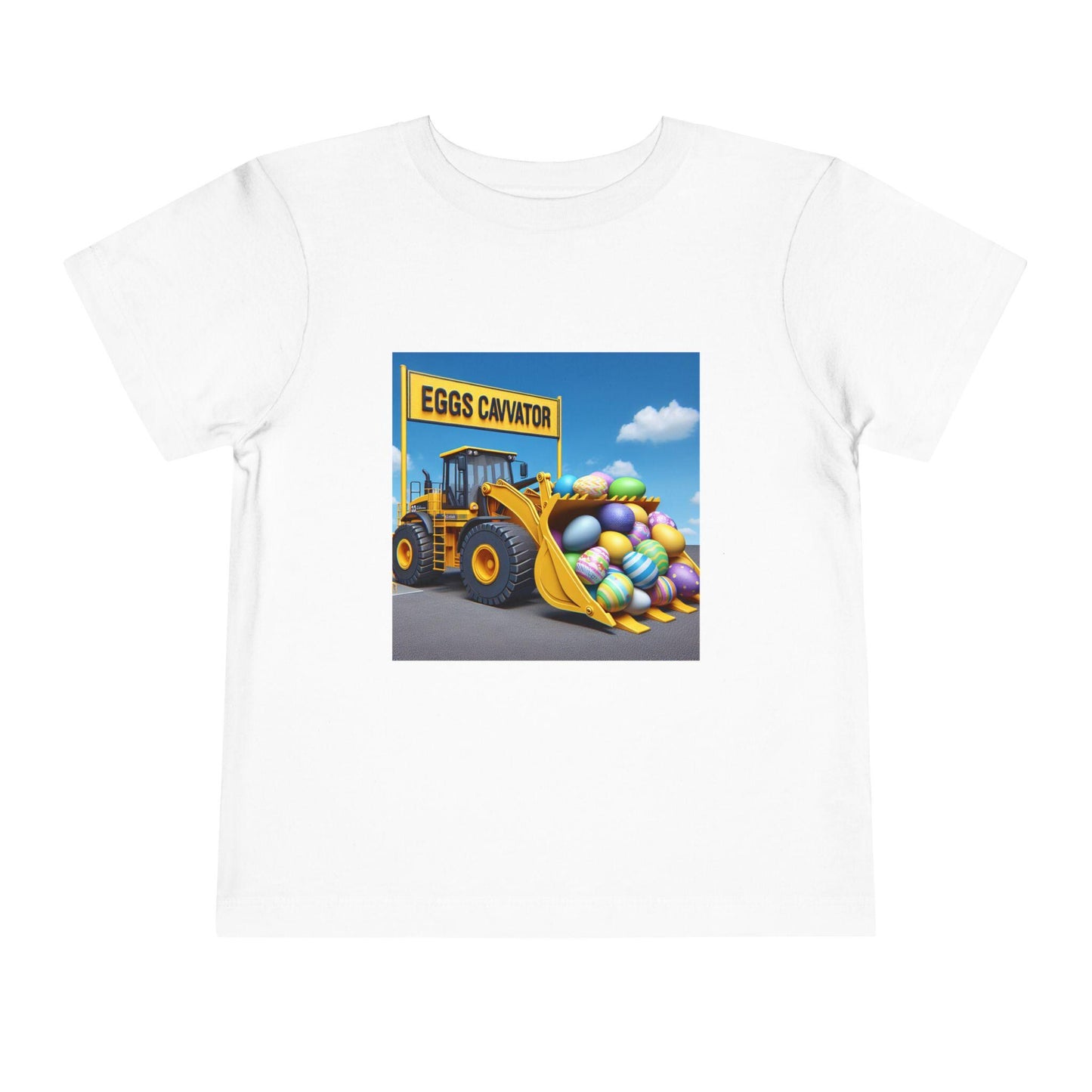 Easter Excavator T-Shirt: Cute Spring Construction Tee for Toddlers & Kids - Toddcraft