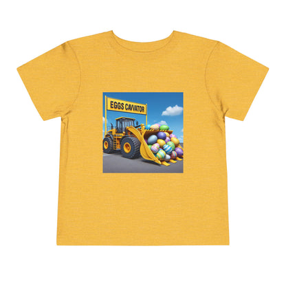 Easter Excavator T-Shirt: Cute Spring Construction Tee for Toddlers & Kids - Toddcraft