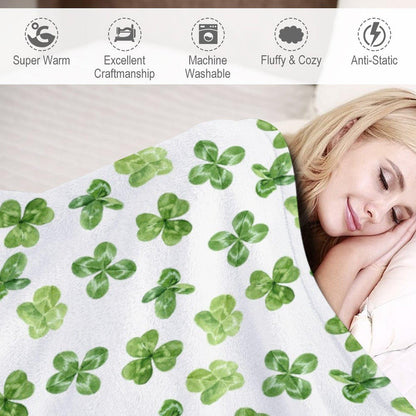 Floral Flannel Blanket 40"x50" Soft 330gsm One-Sided Print Cozy Throw for Home & Gift - Toddcraft