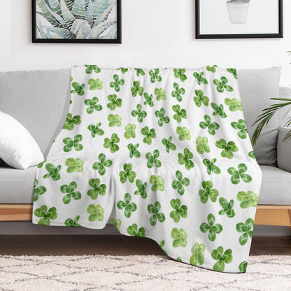 Floral Flannel Blanket 40"x50" Soft 330gsm One-Sided Print Cozy Throw for Home & Gift - Toddcraft