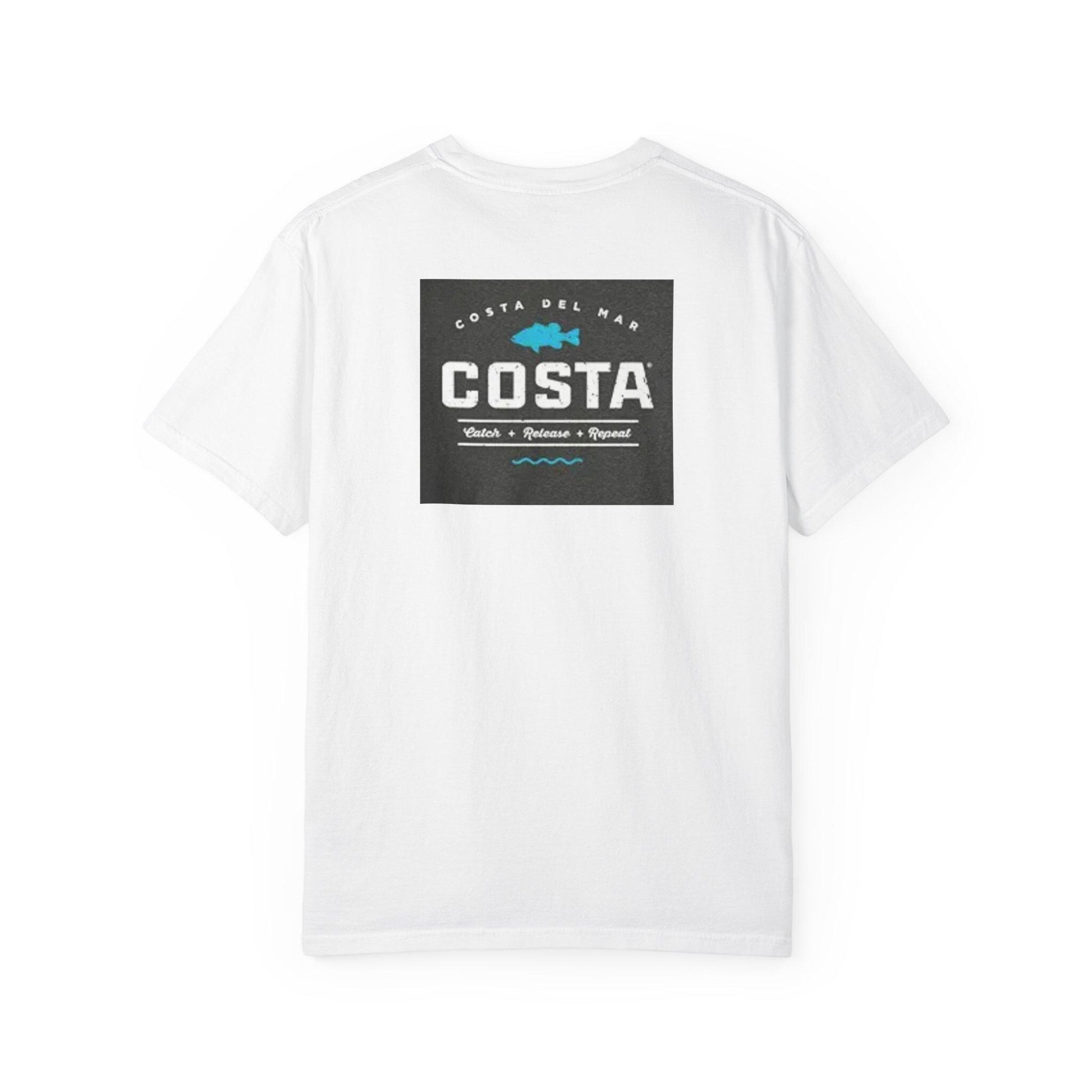 Costa Del Mar Fishing Tee Unisex Garment-Dyed Short Sleeve T-Shirt Mens Topwater Shirt Gift for Beach Bums & Travelers - Toddcraft