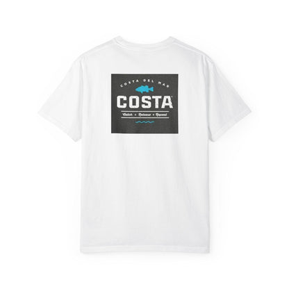 Costa Del Mar Fishing Tee Unisex Garment-Dyed Short Sleeve T-Shirt Mens Topwater Shirt Gift for Beach Bums & Travelers - Toddcraft