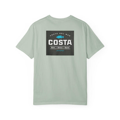 Costa Del Mar Fishing Tee Unisex Garment-Dyed Short Sleeve T-Shirt Mens Topwater Shirt Gift for Beach Bums & Travelers - Toddcraft