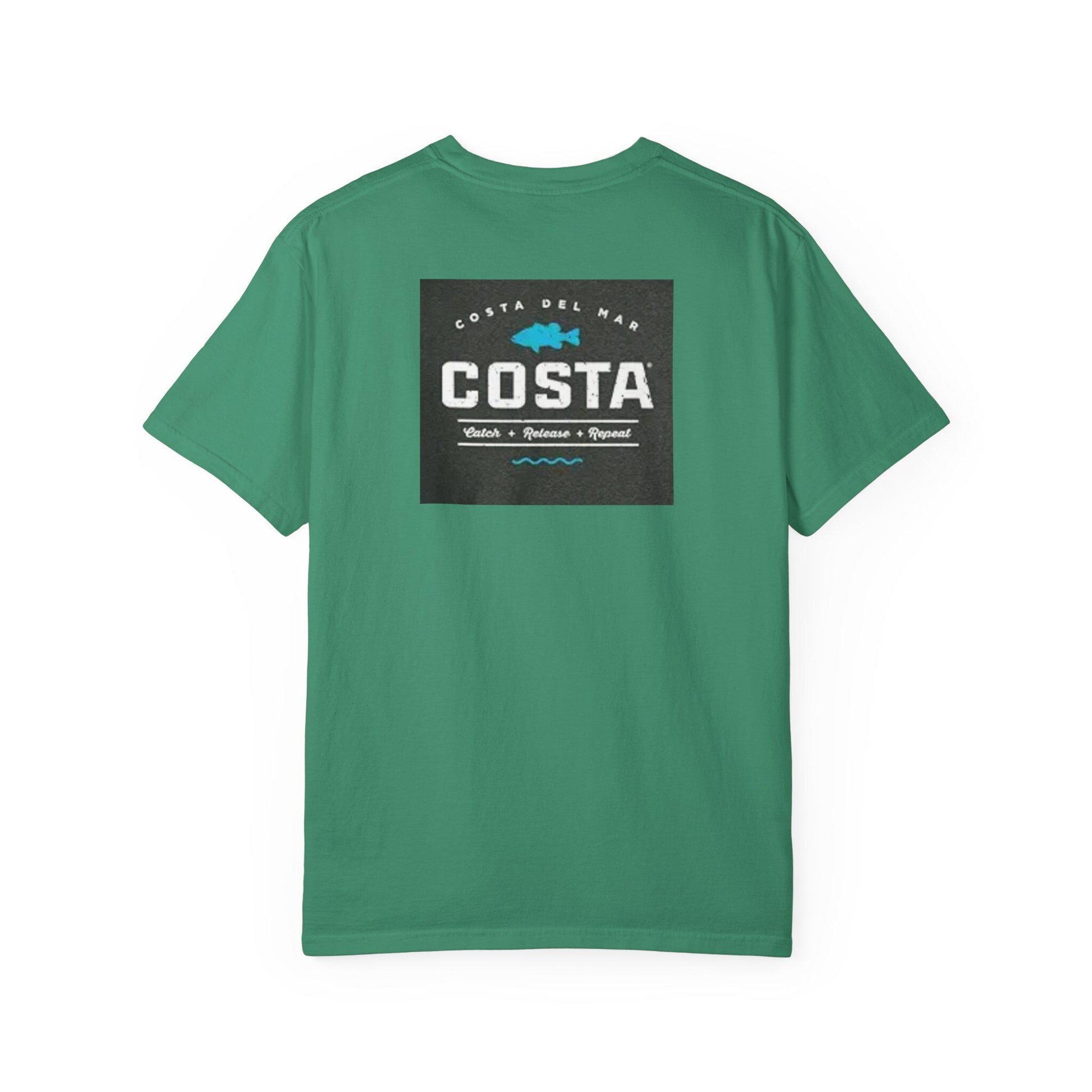 Costa Del Mar Fishing Tee Unisex Garment-Dyed Short Sleeve T-Shirt Mens Topwater Shirt Gift for Beach Bums & Travelers - Toddcraft