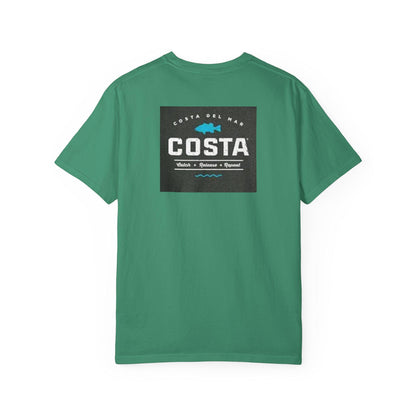 Costa Del Mar Fishing Tee Unisex Garment-Dyed Short Sleeve T-Shirt Mens Topwater Shirt Gift for Beach Bums & Travelers - Toddcraft