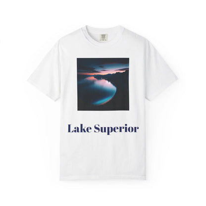 Lake Superior Unisex Garment-Dyed T-Shirt  Great Lakes Vintage Tee, Outdoor Adventure Shirt, Nature Lover Gift, Retro Scenic Graphic - Toddcraft