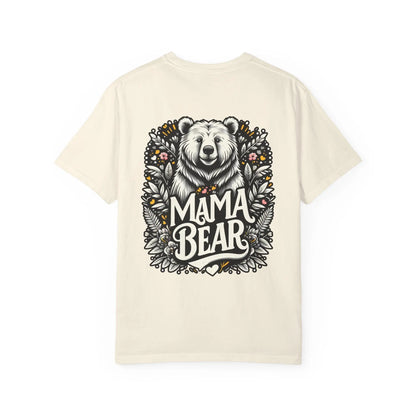 Mama Bear Unisex Garment-Dyed T-Shirt | Soft Vintage Style Casual Tee for Moms & Family Gift Ideas - Toddcraft