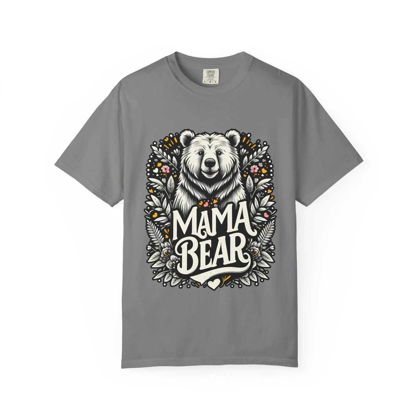 Mama Bear Unisex Garment-Dyed T-Shirt | Soft Vintage Style Casual Tee for Moms & Family Gift Ideas - Toddcraft