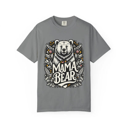 Mama Bear Unisex Garment-Dyed T-Shirt | Soft Vintage Style Casual Tee for Moms & Family Gift Ideas - Toddcraft