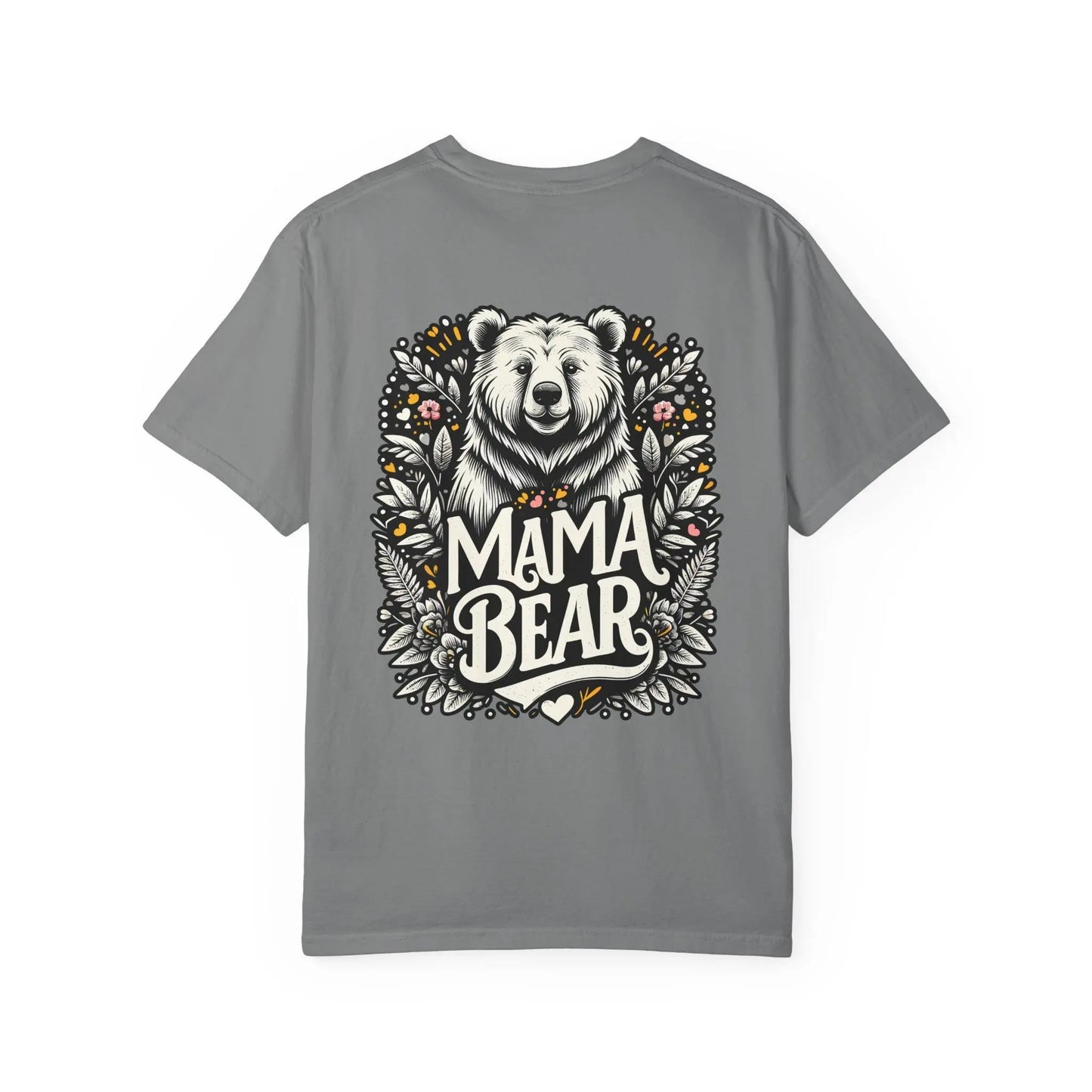 Mama Bear Unisex Garment-Dyed T-Shirt | Soft Vintage Style Casual Tee for Moms & Family Gift Ideas - Toddcraft