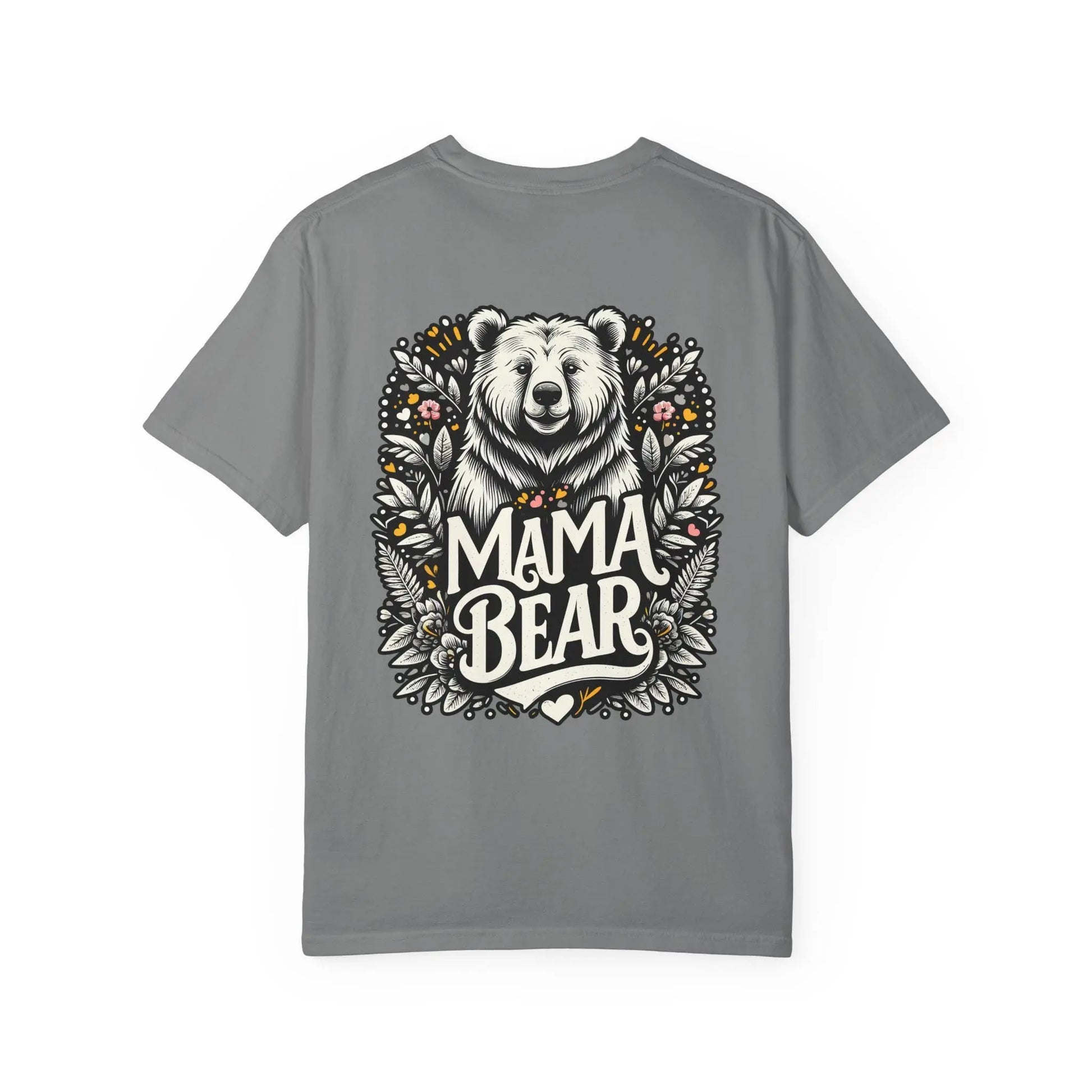 Mama Bear Unisex Garment-Dyed T-Shirt | Soft Vintage Style Casual Tee for Moms & Family Gift Ideas - Toddcraft