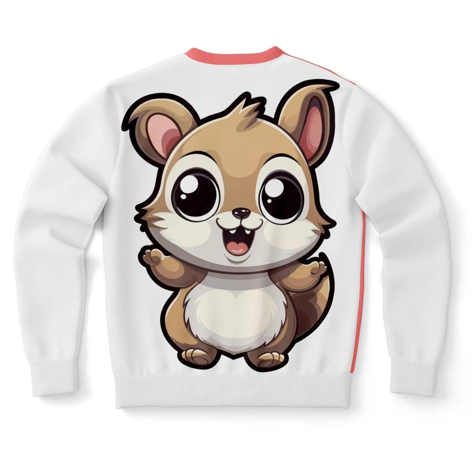 Athletic Sweatshirt Christmas Colors AOP Large Chipmunk Design Holiday Gift Family Athletic Wear - Toddcraft