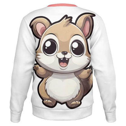 Athletic Sweatshirt Christmas Colors AOP Large Chipmunk Design Holiday Gift Family Athletic Wear - Toddcraft