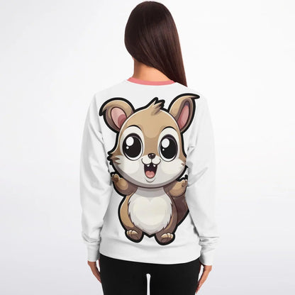 Athletic Sweatshirt Christmas Colors AOP Large Chipmunk Design Holiday Gift Family Athletic Wear - Toddcraft