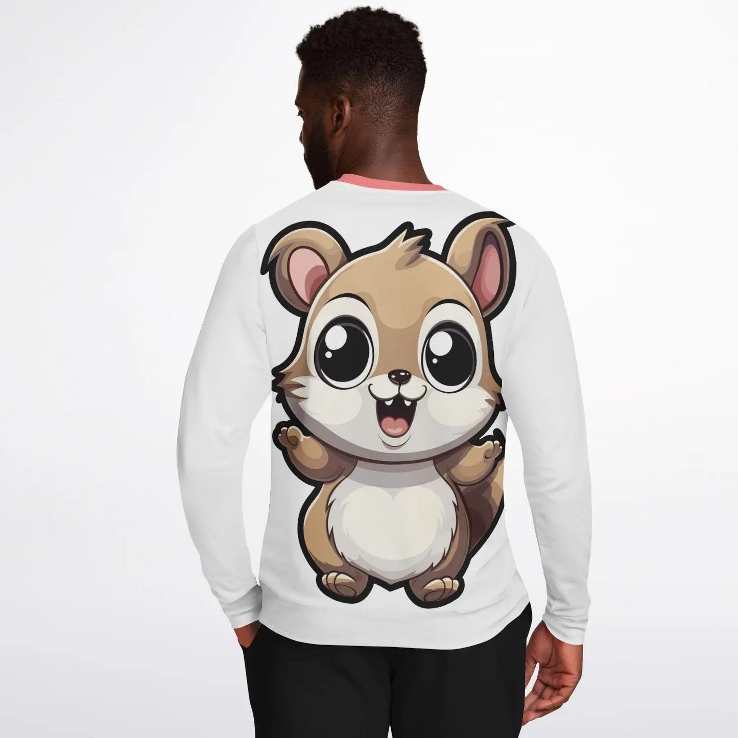 Athletic Sweatshirt Christmas Colors AOP Large Chipmunk Design Holiday Gift Family Athletic Wear - Toddcraft