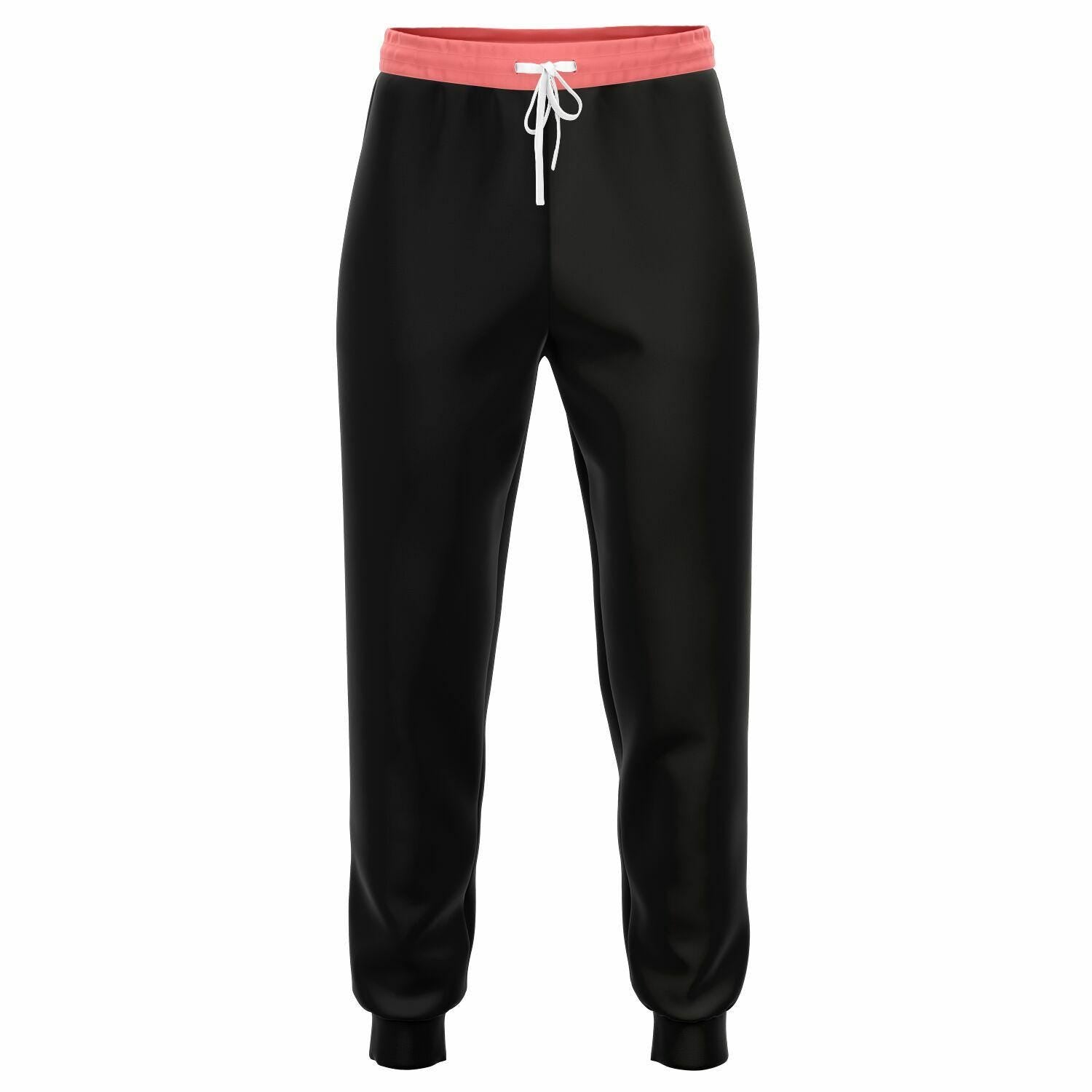 Black Artistic Joggers Sweatpants, Vibrant All-Over Print, Unique Comfortable Casual Pants for Men & Women - Toddcraft