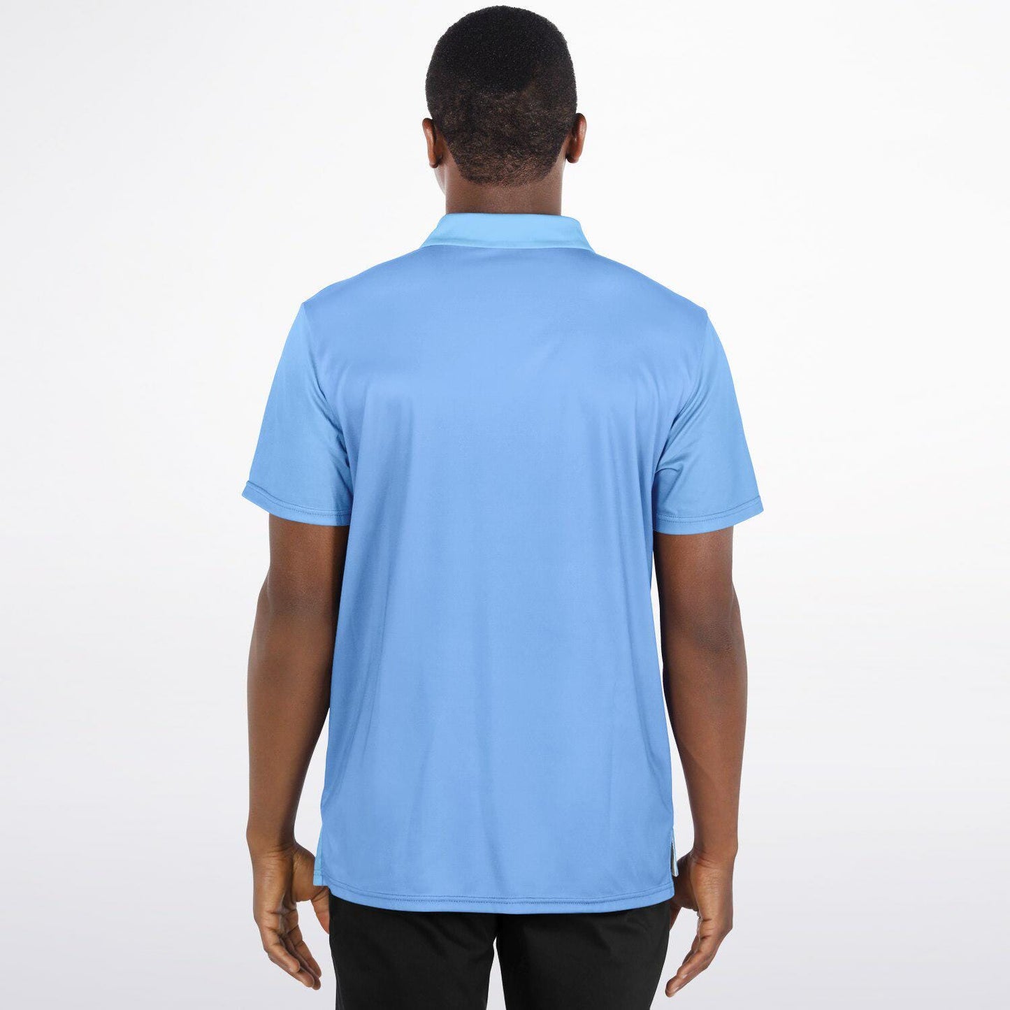 Blue Polo Shirt AOP All-Over Print Custom Casual Short Sleeve Top Stylish Summer Tee - Toddcraft