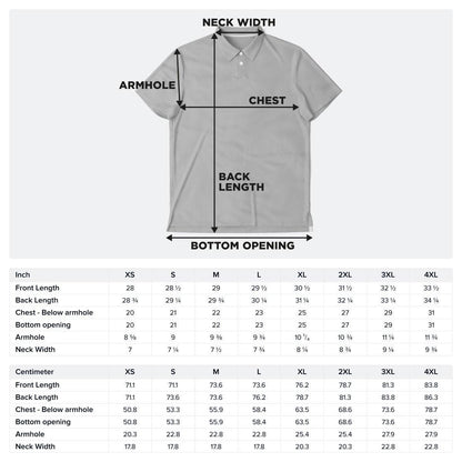 Blue Polo Shirt AOP All-Over Print Custom Casual Short Sleeve Top Stylish Summer Tee - Toddcraft