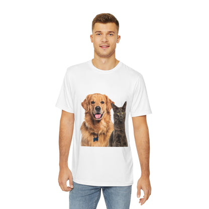 Dog Cat Men Tee - Father's Day Gift Shirt for Dad, Animal Lover T-Shirt, Cute Pet Lover Dad Tee - Toddcraft