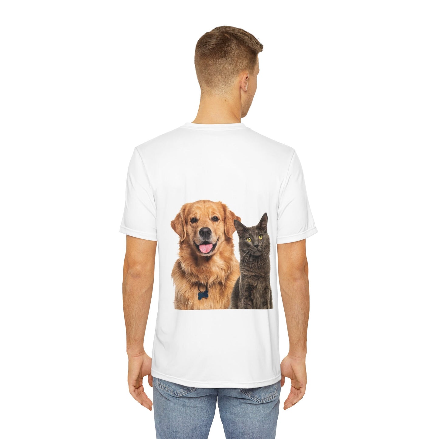 Dog Cat Men Tee - Father's Day Gift Shirt for Dad, Animal Lover T-Shirt, Cute Pet Lover Dad Tee - Toddcraft