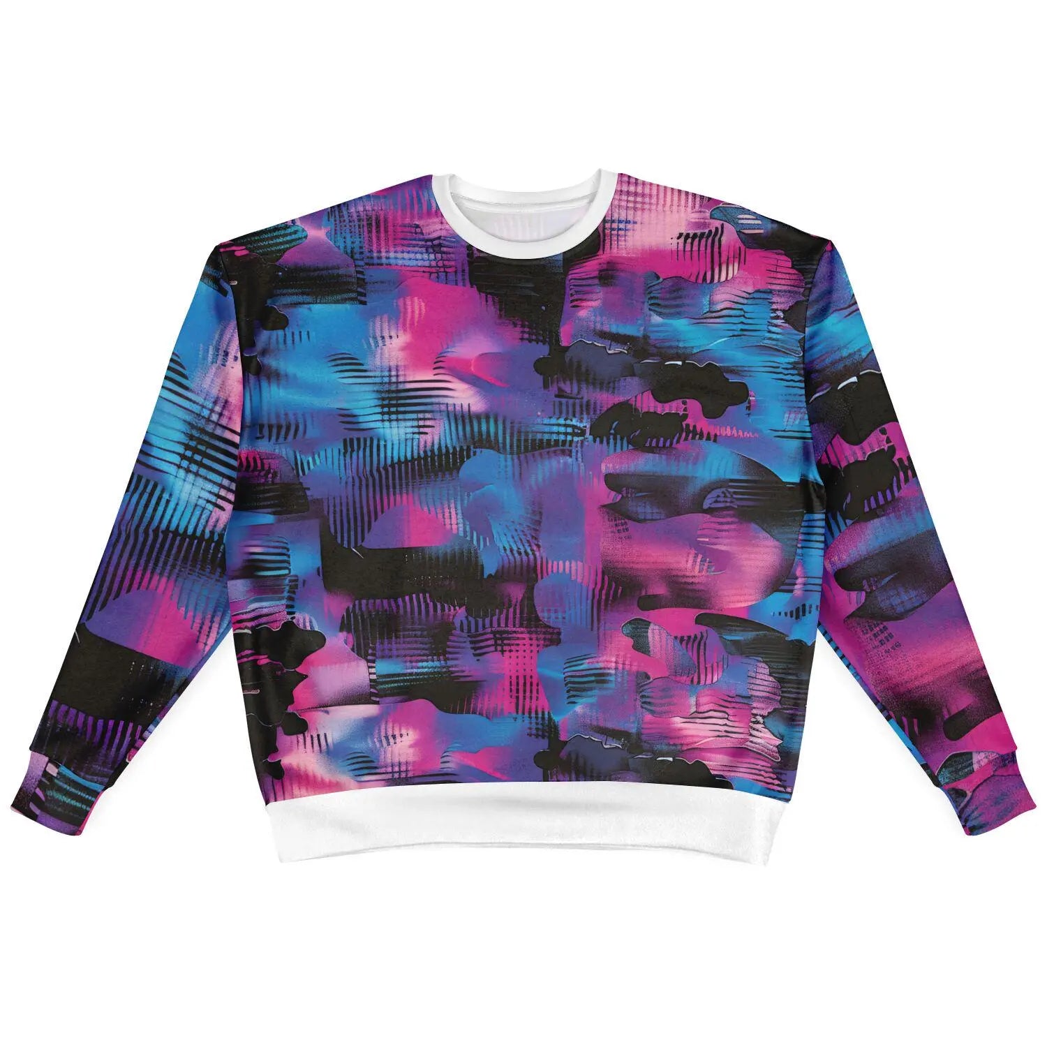 Oversized Subliminal Bright Colors Sweatshirt Heavyweight AOP Urban Streetwear Unisex Bold Graphic Pullover for Fashion Love - Toddcraft