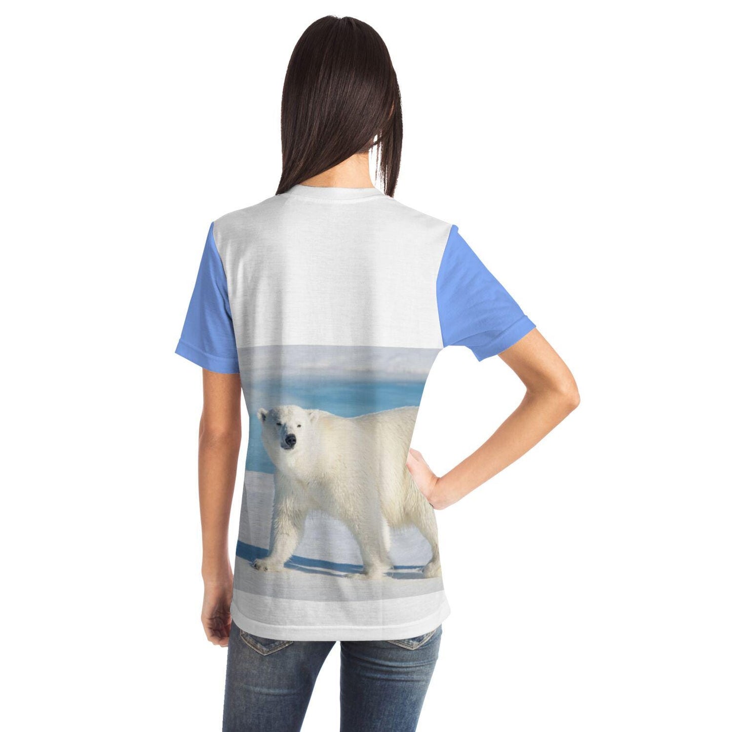 Polar Bear Pocket T-Shirt Sublimation AOP Design Customizable Vibrant All Over Print Tee Unique Gift - Toddcraft