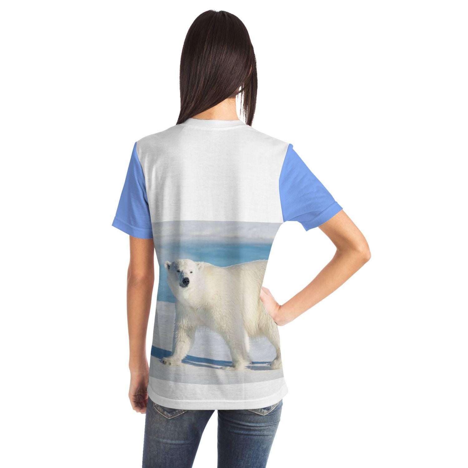 Polar Bear Pocket T-Shirt Sublimation AOP Design Customizable Vibrant All Over Print Tee Unique Gift - Toddcraft
