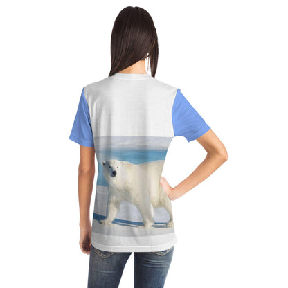 Polar Bear Pocket T-Shirt Sublimation AOP Design Customizable Vibrant All Over Print Tee Unique Gift - Toddcraft