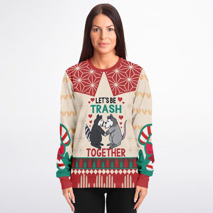 Possum Couples Sweatshirt - Cute Let's Be Trash Together Matching Hoodie, Animal Lover Gift, Cozy Couple Pullover, Fun Wildlife Design - Toddcraft