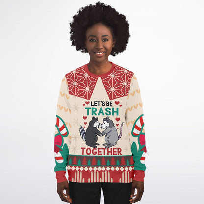 Possum Couples Sweatshirt - Cute Let's Be Trash Together Matching Hoodie, Animal Lover Gift, Cozy Couple Pullover, Fun Wildlife Design - Toddcraft