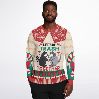 Possum Couples Sweatshirt - Cute Let's Be Trash Together Matching Hoodie, Animal Lover Gift, Cozy Couple Pullover, Fun Wildlife Design - Toddcraft