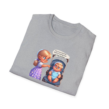 Funny Baby Brother T-Shirt That Smell Is Not From Me Sibling Gift Unisex Soft Tee for Daughter & Son - Toddcraft