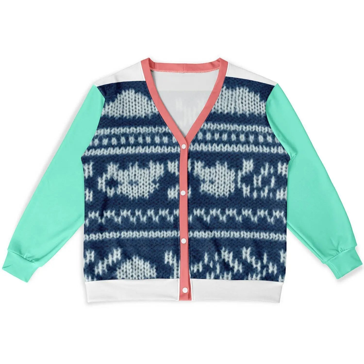 Unique Print Cardigan Woven Mirage AOP Lightweight Stylish Layering Sweater for Women - Toddcraft