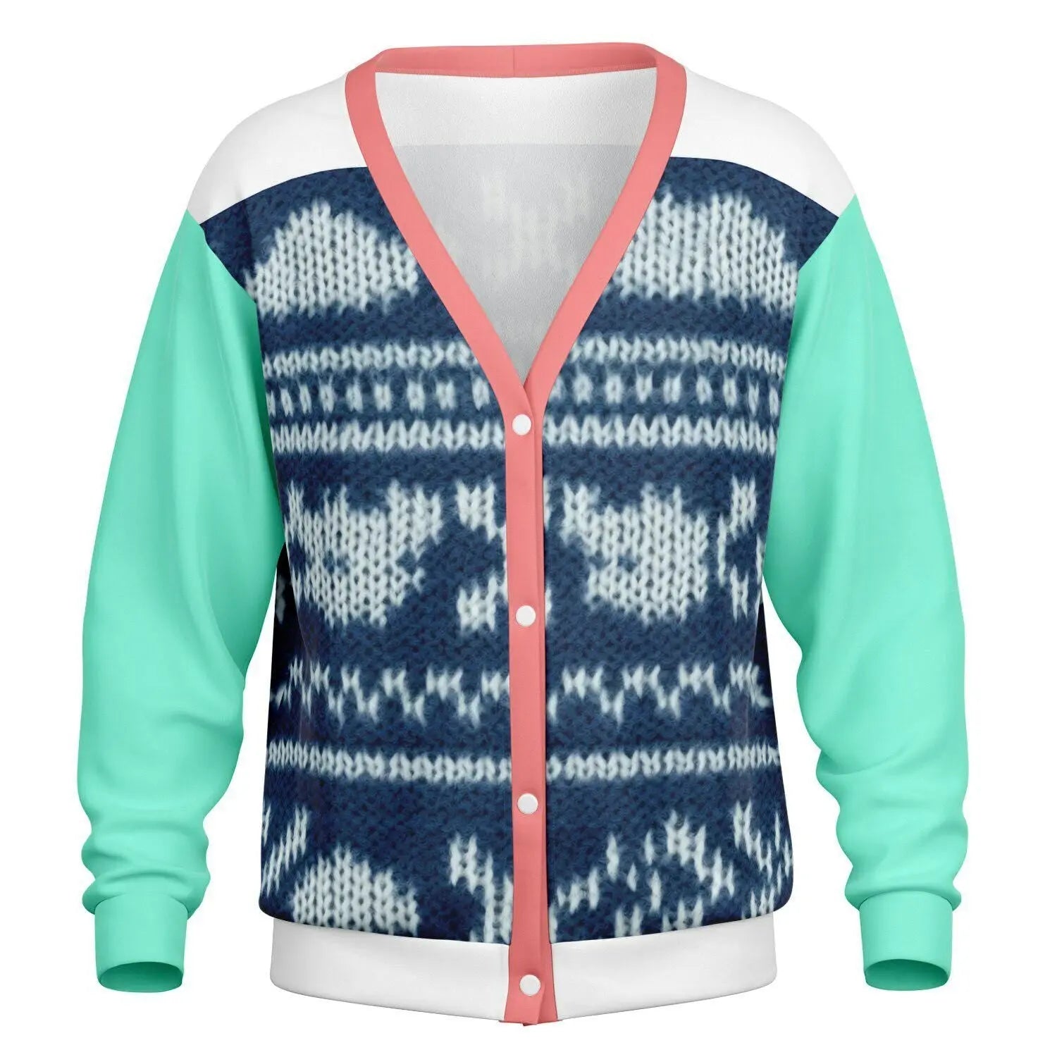 Unique Print Cardigan Woven Mirage AOP Lightweight Stylish Layering Sweater for Women - Toddcraft