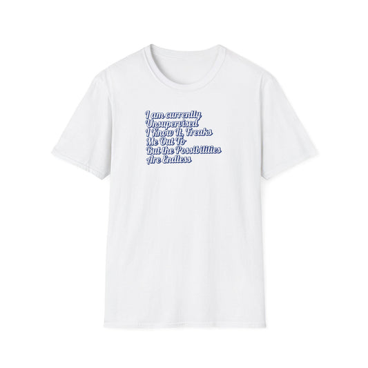Men's Funny "I Am Currently Unsupervised" T-Shirt  Hilarious Gift for Him, Birthday Shirt, Unisex Softstyle Tee - Toddcraft