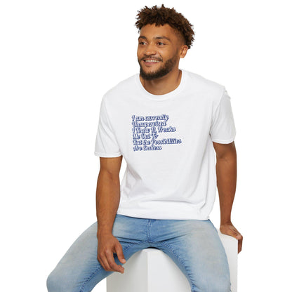 Men's Funny "I Am Currently Unsupervised" T-Shirt  Hilarious Gift for Him, Birthday Shirt, Unisex Softstyle Tee - Toddcraft