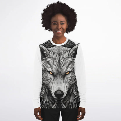 Wolf Fashion Sweatshirt AOP  Stylish Wolf Print All Over Pattern Pullover, Cozy Casual Wear for Men & Women - Toddcraft