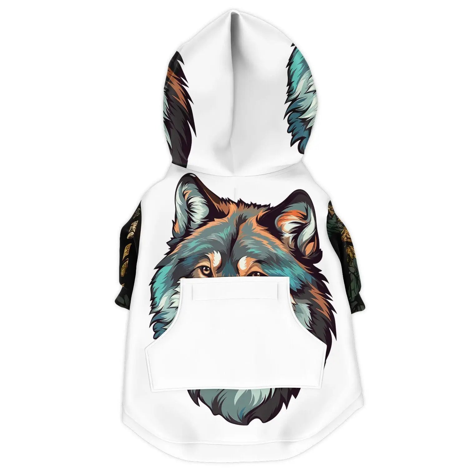 Athletic Dog Zip-Up Hoodie with German Shepherd & Wolf Forest Design  Unique All-Over Print for Animal Lovers - Toddcraft