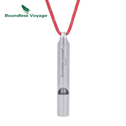 Titanium Emergency Whistle Camping Signal Whistle Hiking Coaches Training Sports Keychain Whistle Ti9014O