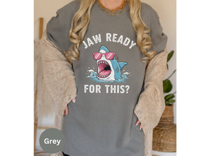 Jaw Ready For This Shark with Glasses Graphic Art T-Shirt