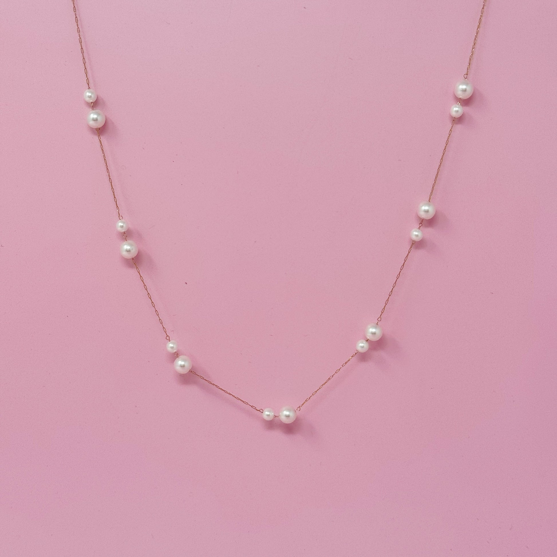 Lovely Lady Dainty Pearl Necklace - Toddcraft
