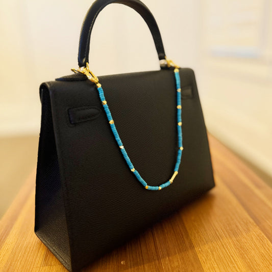 Turquoise Golden Edge Bag Charm - Toddcraft