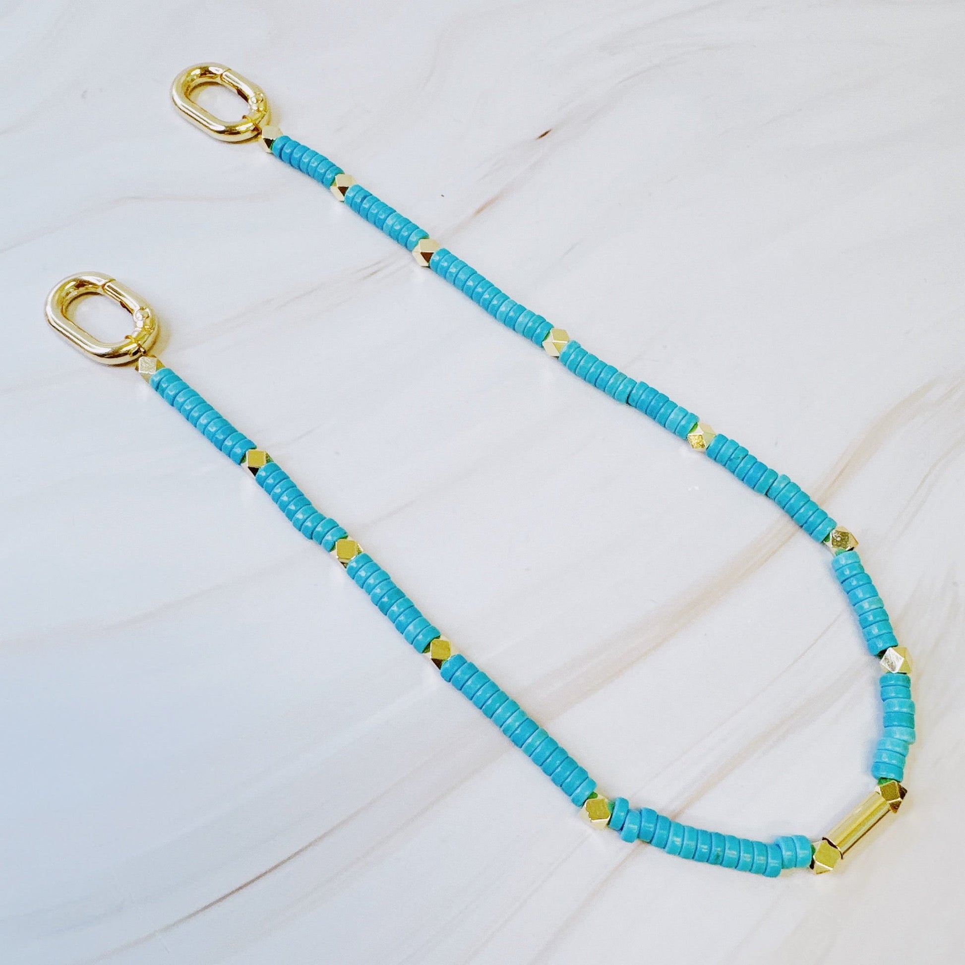 Turquoise Golden Edge Bag Charm - Toddcraft
