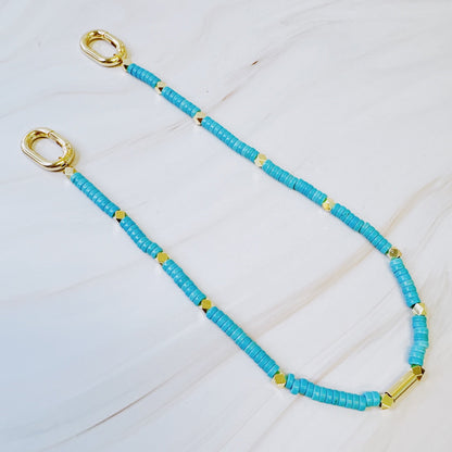 Turquoise Golden Edge Bag Charm - Toddcraft