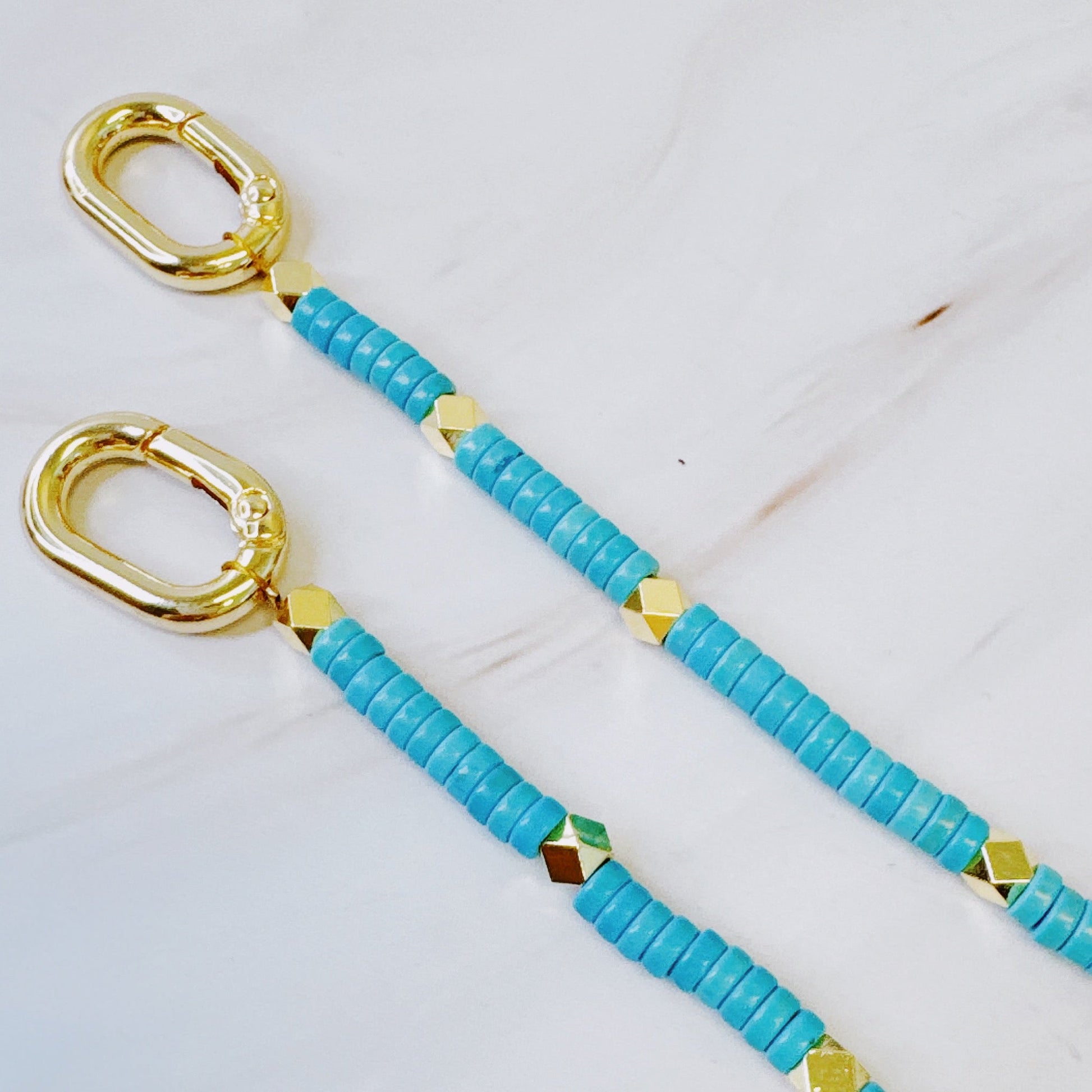 Turquoise Golden Edge Bag Charm - Toddcraft