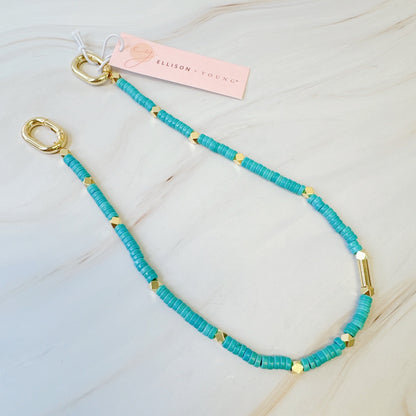 Turquoise Golden Edge Bag Charm - Toddcraft