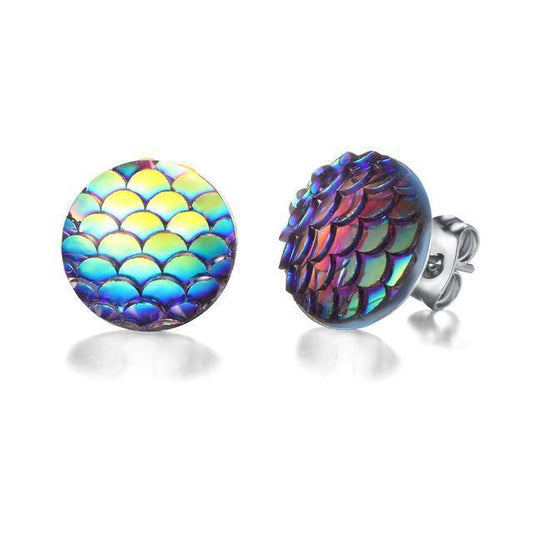 Magical Mermaid Stud Earrings – Ocean-Inspired Fantasy Jewelry for Girls & Women