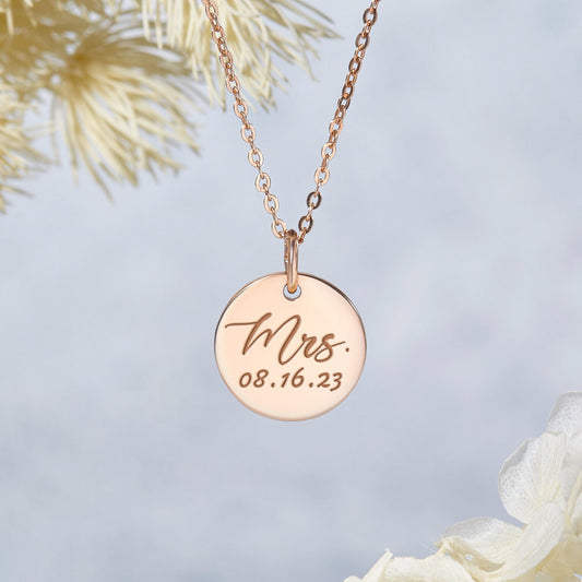 Mrs. Necklace, Gift for Bride to be, Bridal Shower Gift, Bride Jewelry - Toddcraft