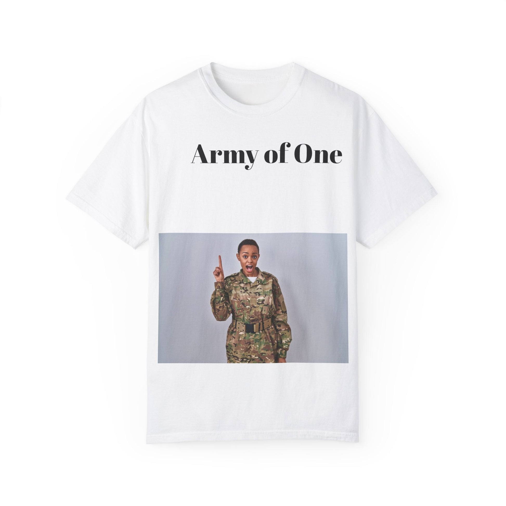 Patriotic Garment-Dyed Army T-Shirt for Soldiers, Veterans, and Military Supporters - Toddcraft
