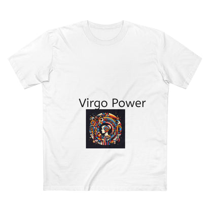 Retro Virgo Zodiac Power T-Shirt | Vintage Astrological Sign Tee for Men | Horoscope Astrology Gift - Toddcraft